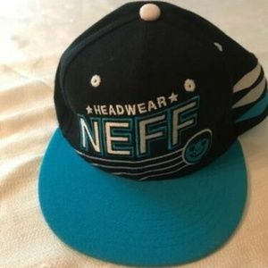 Neff Men's Snapback Hat Cap Black And Blue